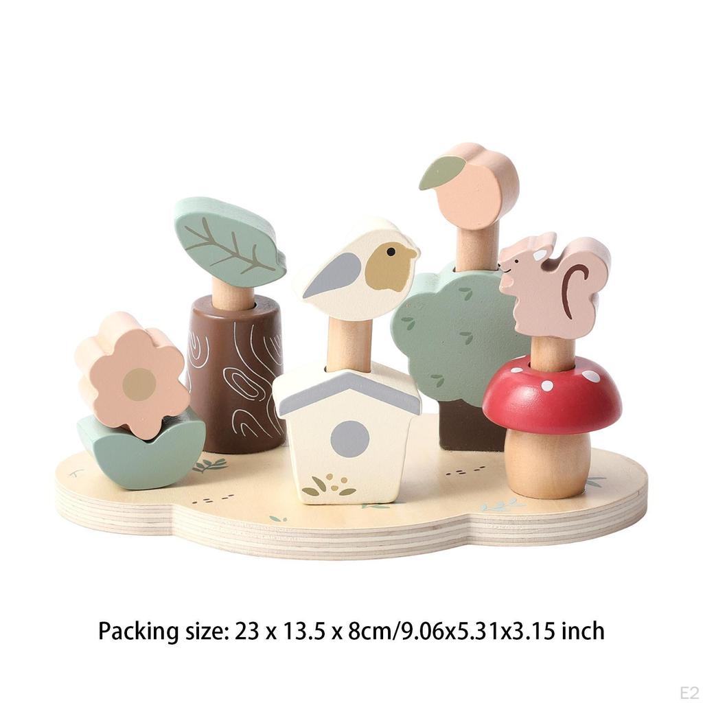 Stacking Toy Montessori Toy, Educational ,Sensory ,Color Matching and Sorting Wood for 3