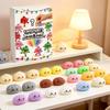 Mystery Dumpling Countdown Calendar Stress Relief Toy Set Squishy Sensory Fidget Squeeze Soft Collectible Blind Box for Adults Kids