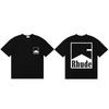 Trendy Urban Rhude Tshirt Casual Logoprint Tshirt Shortsleeved Summer Tshirt For Unisex And Unisex Highquality Cotton Tshirt