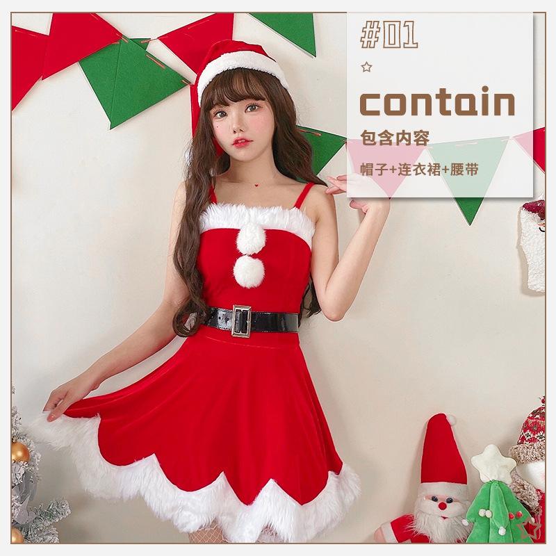 

Рождественская одежда Женская одежда Костюм Санты Взрослое платье Накидка Шаль Набор рождественского платья XL