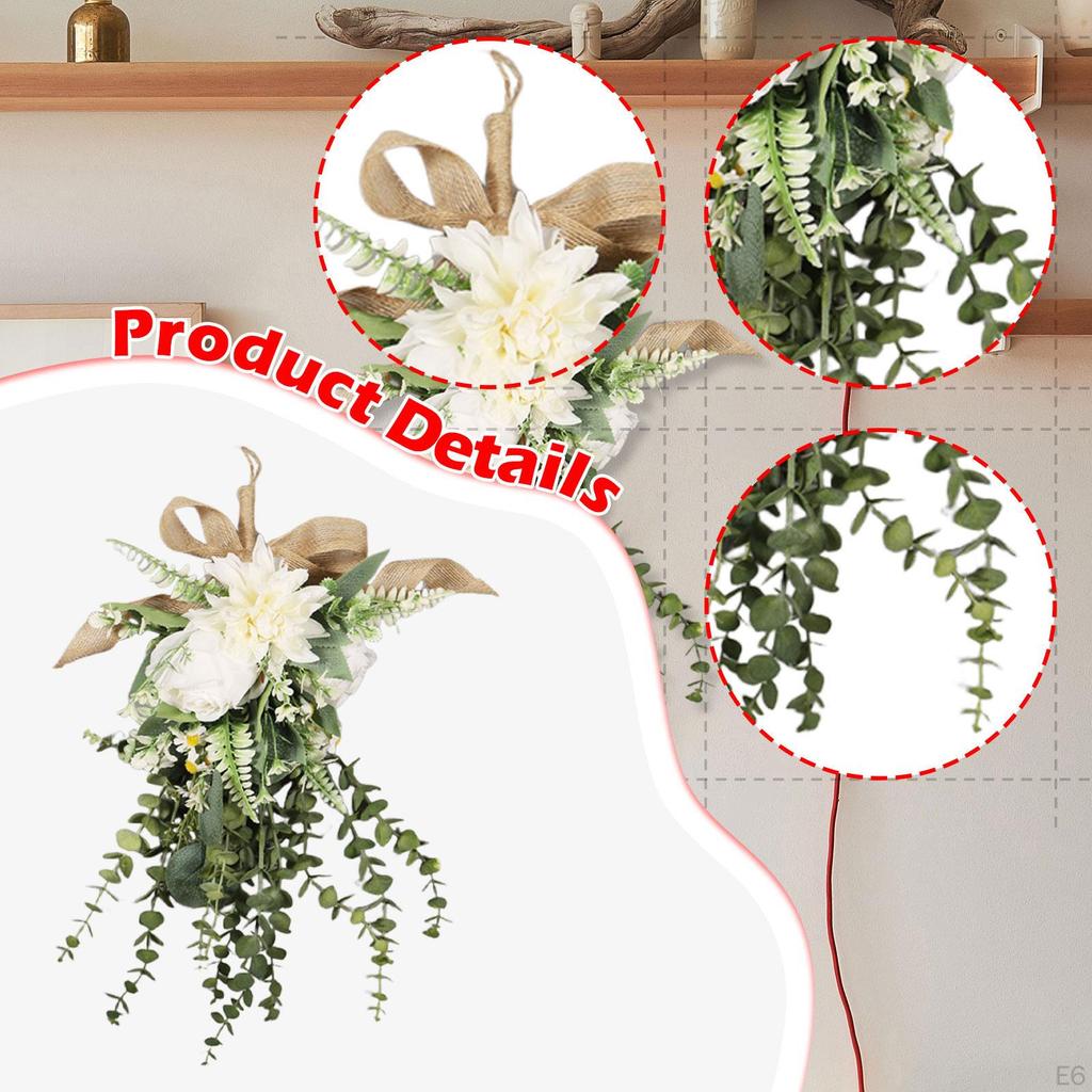 Artificial Garland, Reusable Wreath for Hanging, Housewarming Parties, Weddings, And Fireplace