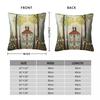 Tarot Card Four Of Wands Square Pillowcase Polyester Linen Velvet Printed Zip Decorative Pillow Case Home Cushion Case 45X45