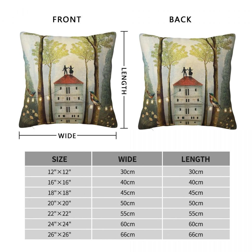 Tarot Card Four Of Wands Square Pillowcase Polyester Linen Velvet Printed Zip Decorative Pillow Case Home Cushion Case 45X45