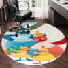 Twirlywoos Bedruckter Runder Teppich Teppich Stuhlteppich Auslegeware Eingang Fußmatten, für Bürostuhl Wohnzimmer Schlafzimmer Küche.