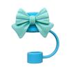 Silicone Straw Cover Cap for Stanley Cup Accessories, Cute Bow Straw Toppers for Tumblers,10mm Straw Dust Proof Plugs Protector