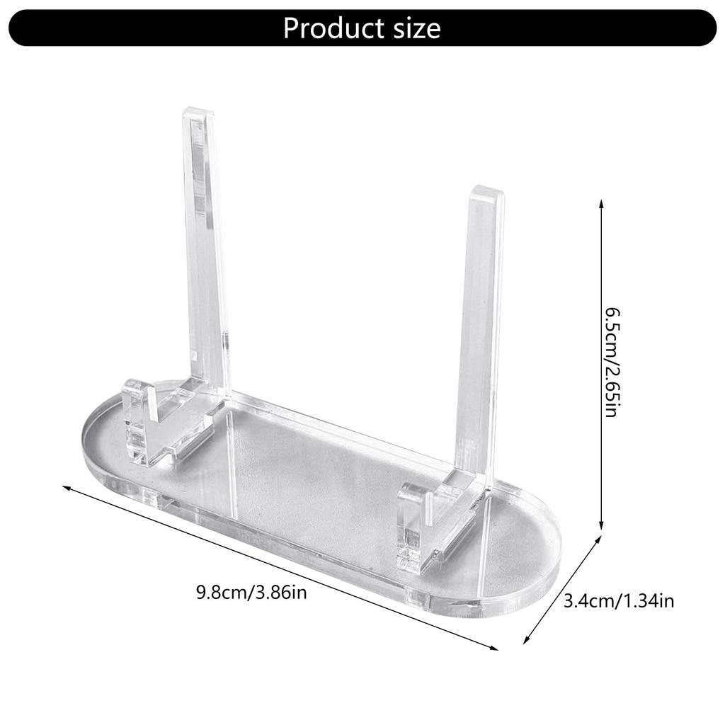 10Pieces Clear Acrylic Card Stands for Graded Sports Cards and Trading Card Display Challenge Coin Small Easels Stands