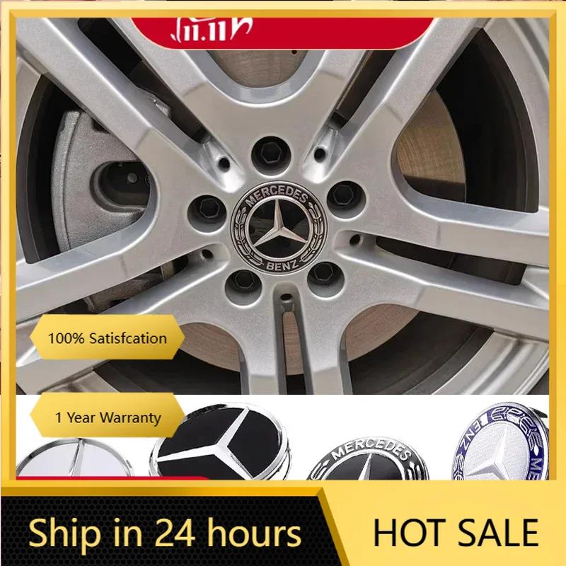 Pro Mercedes Benz 4KS Pro Mercedes benz Krytky středů kol auta Kryty nábojů Znak Pro třídu W204 W203 W205 W124 W221 C E S GLE CLC