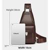 Large Capacity Men's Crossbody Bag  PU Leather Sling Pouch, Chest Bag,for Phone, Wallet & Keys, Outdoor & Daily Commute
