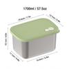 Large Capacity Food Storage Container 304 Stainless Steel Lunch Box Refrigerator Sealed Fruit Vegetable Fresh-keeping Box