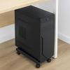Plastic Mobile CPU Stand Black CPU Stand Universal Computer Tower Stand  Office