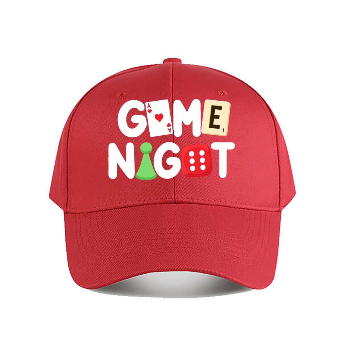 Game Night Family Party Fun Decor Baseball Cap Fashion Unisex Sunhat Womens Outdoor Sports One Size