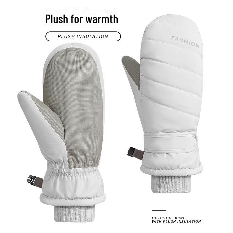 Dámské nepromokavé zimní lyžařské rukavice - Kompatibilní s dotykovou obrazovkou, Silné a hřejivé pro lyžování na jedné/dvou deskách a cyklistiku.