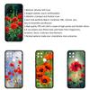 Für Samsung Galaxy S24 S23 iPhone 16 15 14 Xiaomi Redmi Note 13 12 11 10 8 Plus 9 Pro Max X XR A06 14CPhone Hülle Blume Mohnblüte OPPO Huawei Cover