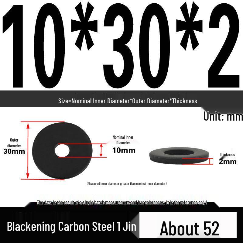 Blackened Thickened Oversized Metal Washer