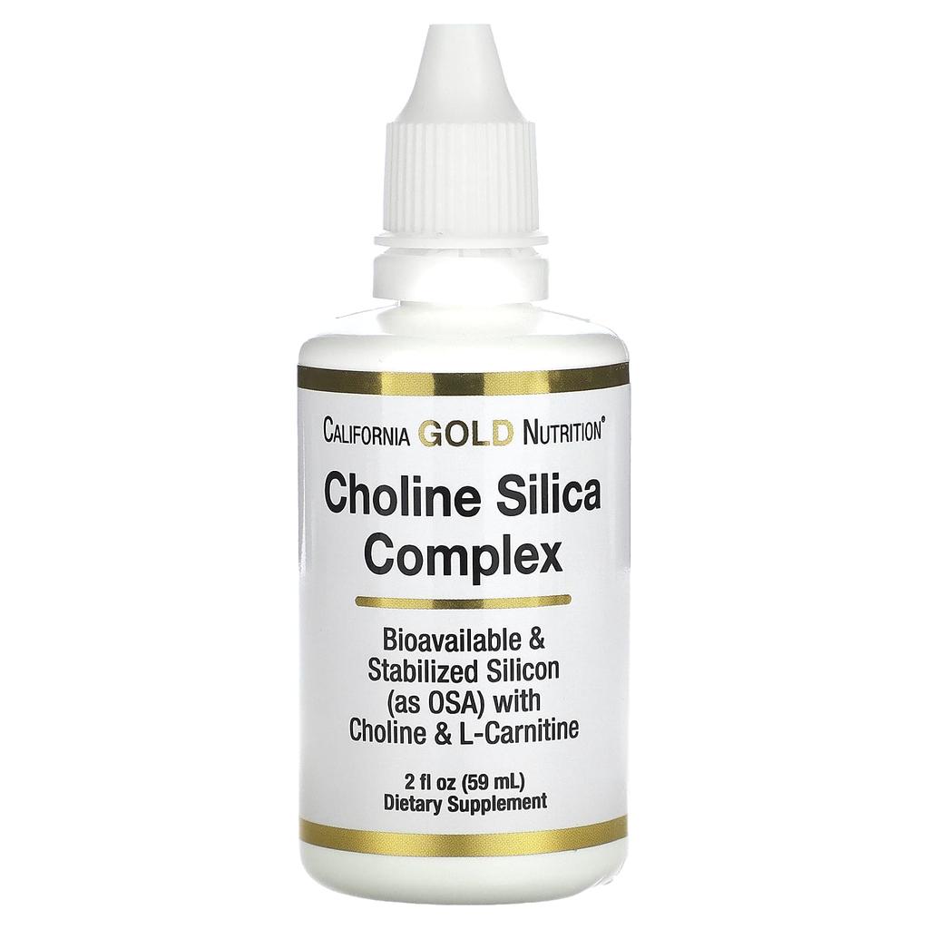 Choline Silica Complex, Bioavailable Collagen Support for Hair, Skin and Nails, 60 Ml (2 Fl Oz)