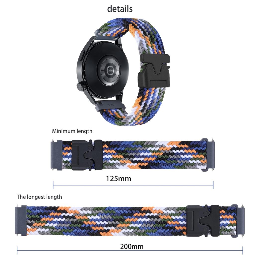 20 22mm Parachute Band For Huami Amazfit BALANCE 2/Bip 6/Active 2 Braided Nylon Bracelet /GTR 4 3 pro/GTS 4 2/Bip 6 Watch Strap