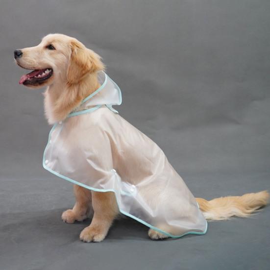 Průhledný psí pláštěnka Vodotěsné pončo pro mazlíčky Pláštěnka s kapucí s otvorem na vodítko pro štěňata Malé až velké psy