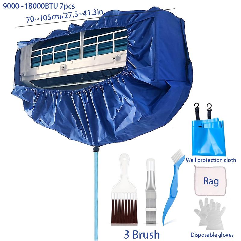 Summer Large Air Conditioning Cleaning Cover Kit 36000BTU Hanging AC Reusable Thickened Dust Water Bag Support Plate Cleaner Set