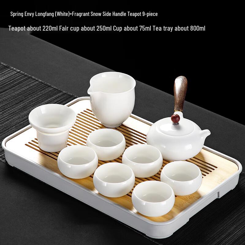 Naijiang Mutton-Fat Jade White Porcelain Kung Fu Tea Set