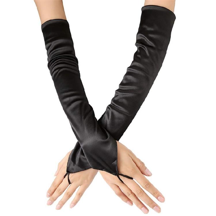 Evening Gloves Women Party Gloves Long Length Fingerless Gloves Club Arm Sleeves Bachelorette Party Costume Stage Gloves