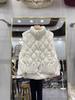 Women's Stand Collar White Duck Down Vest, 2026 Autumn/Winter Collection - Fashionable, Warm, Short Jacket