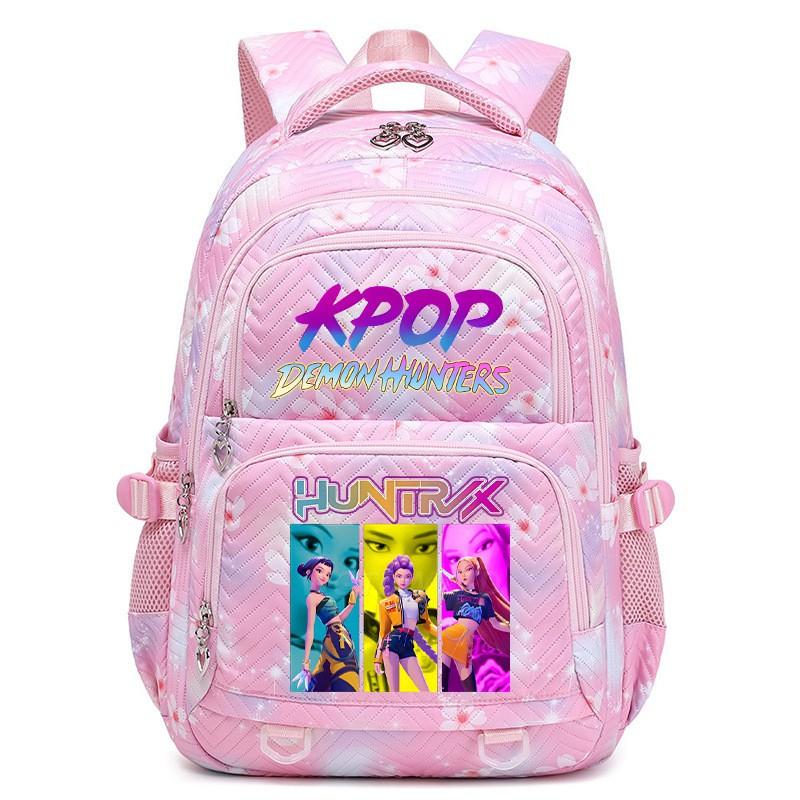 Anime-Druck Stilvoller Unisex-Schulrucksack für Teenager Nylon Wasserdicht 13-Zoll Laptopfach 20-35L Fassungsvermögen