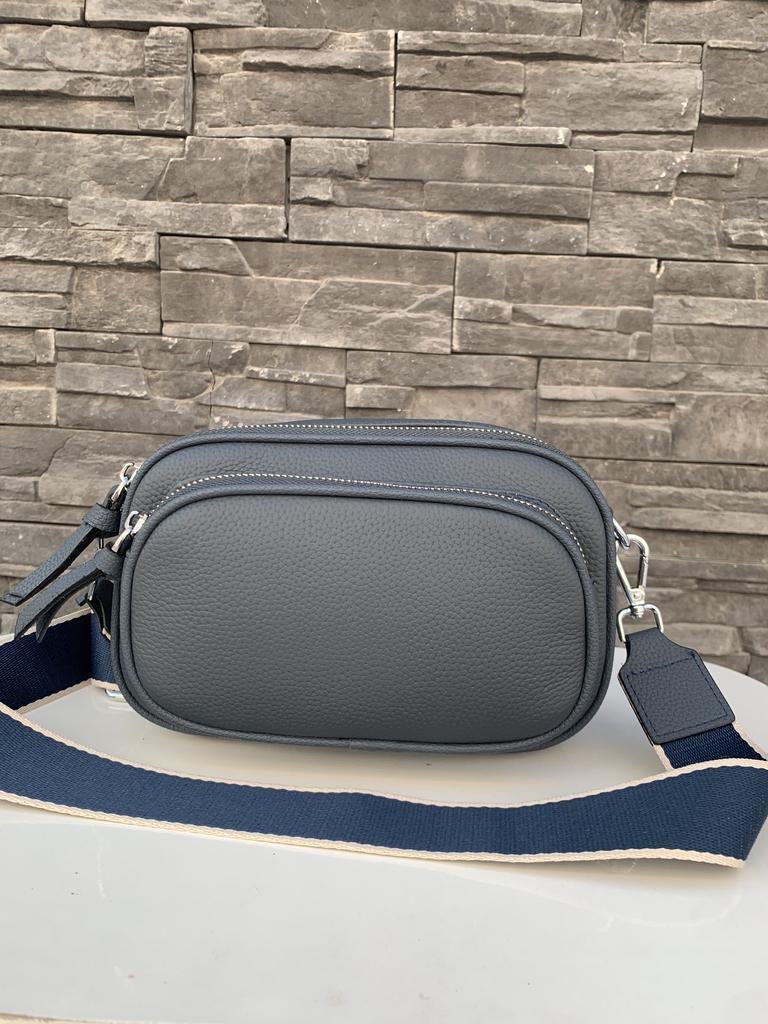 Women Shoulder Bag Genuine Cowhide Leather Handbag Zipper Pockets Large Capacity Female Crossbody Small Bag White