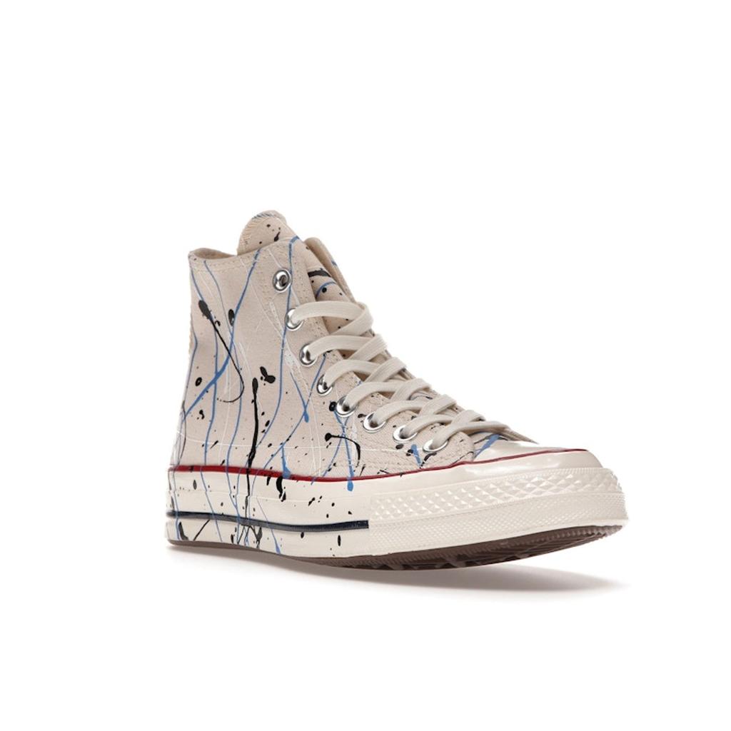 Converse Chuck 70 High Paint Splatter - Egret Unisex Sneakers Cream Digital-Blue 170802C