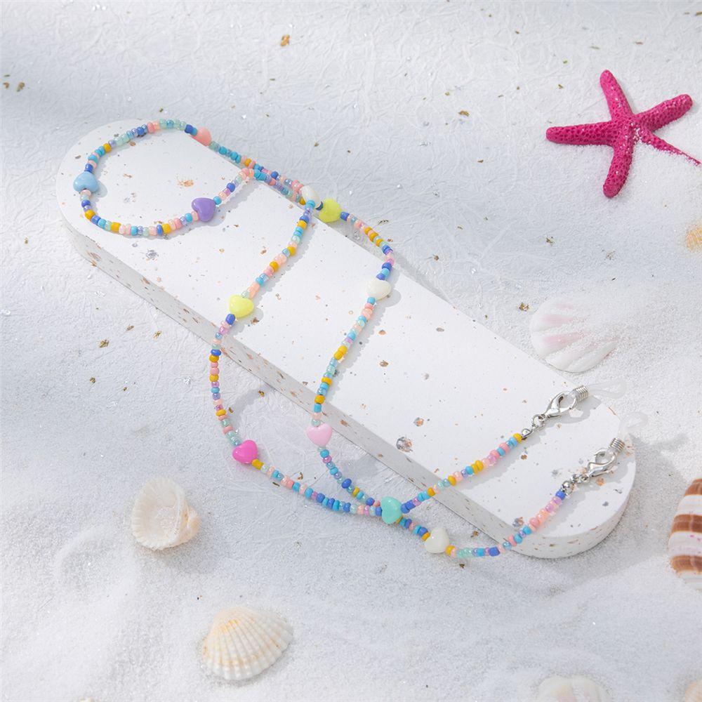 Frauen Mädchen Weiche Keramik Blume Perle Brillenband Umhängekordel Brillenkette Sonnenbrillenband