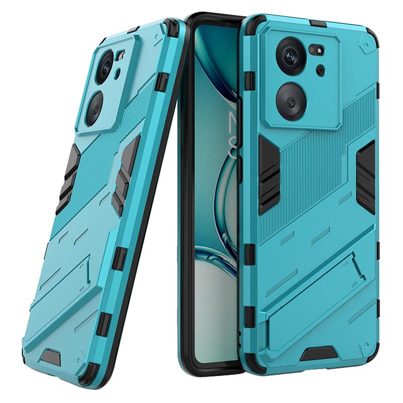 

For Xiaomi Redmi K60 Ultra/13T/13T Pro PC+TPU Kickstand Back Cover Shockproof Protective Phone Case Baby Blue