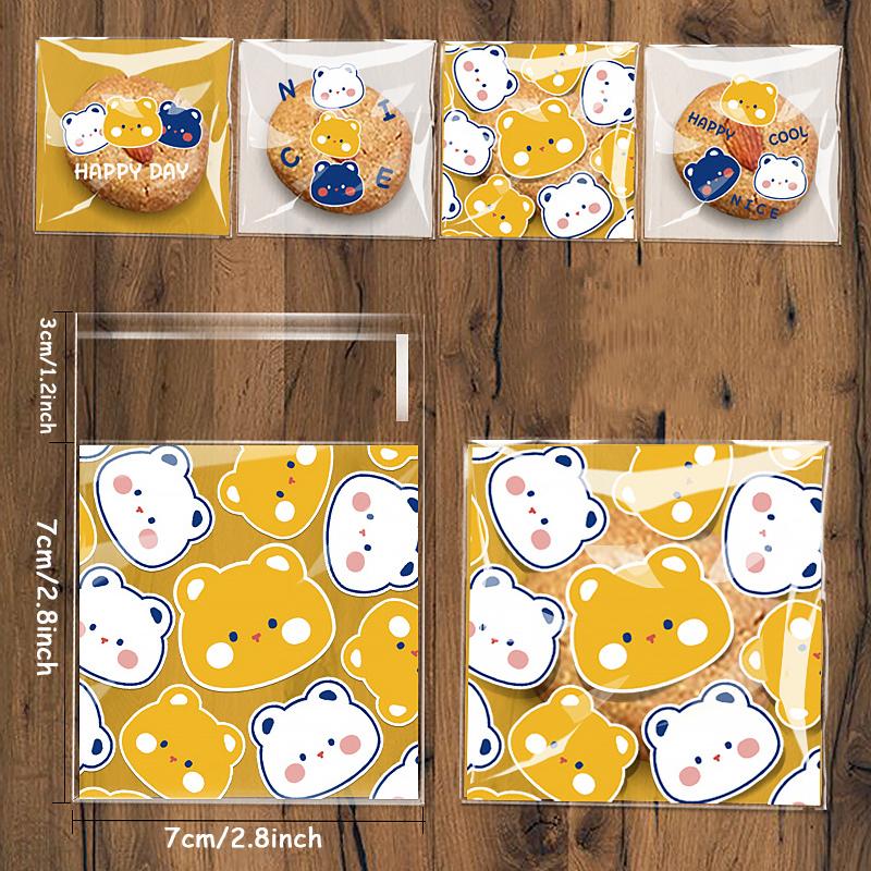 

100 шт. Прозрачный пластиковый самоклеящийся пакет Желаю хорошего дня Пакеты для конфет и печенья Маленькие мешочки Подарочные пакеты Упаковка other