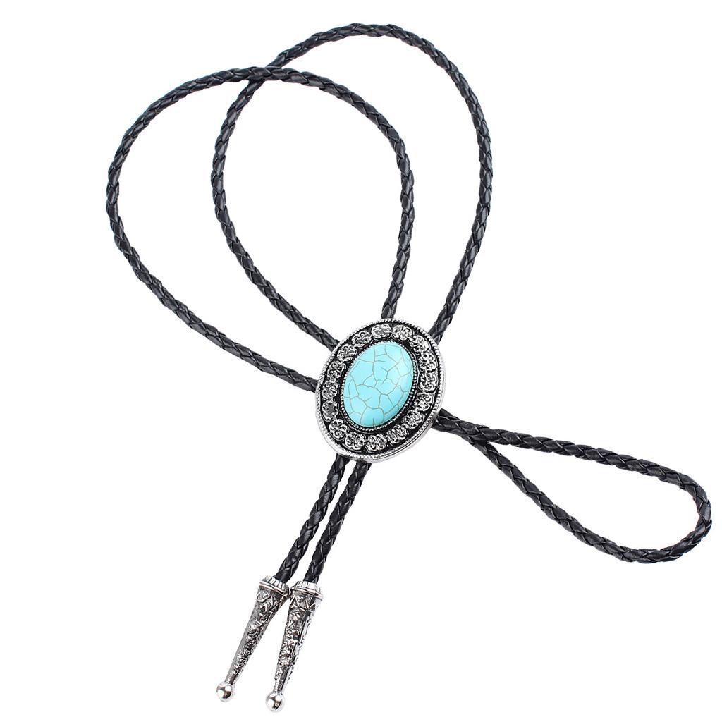 

Western Rodeo Bolo Tie Pendant Cowboy Turquoise Bolas Necktie for Men’s Party Business Casual Outfits Photo Shoot бирюзовый