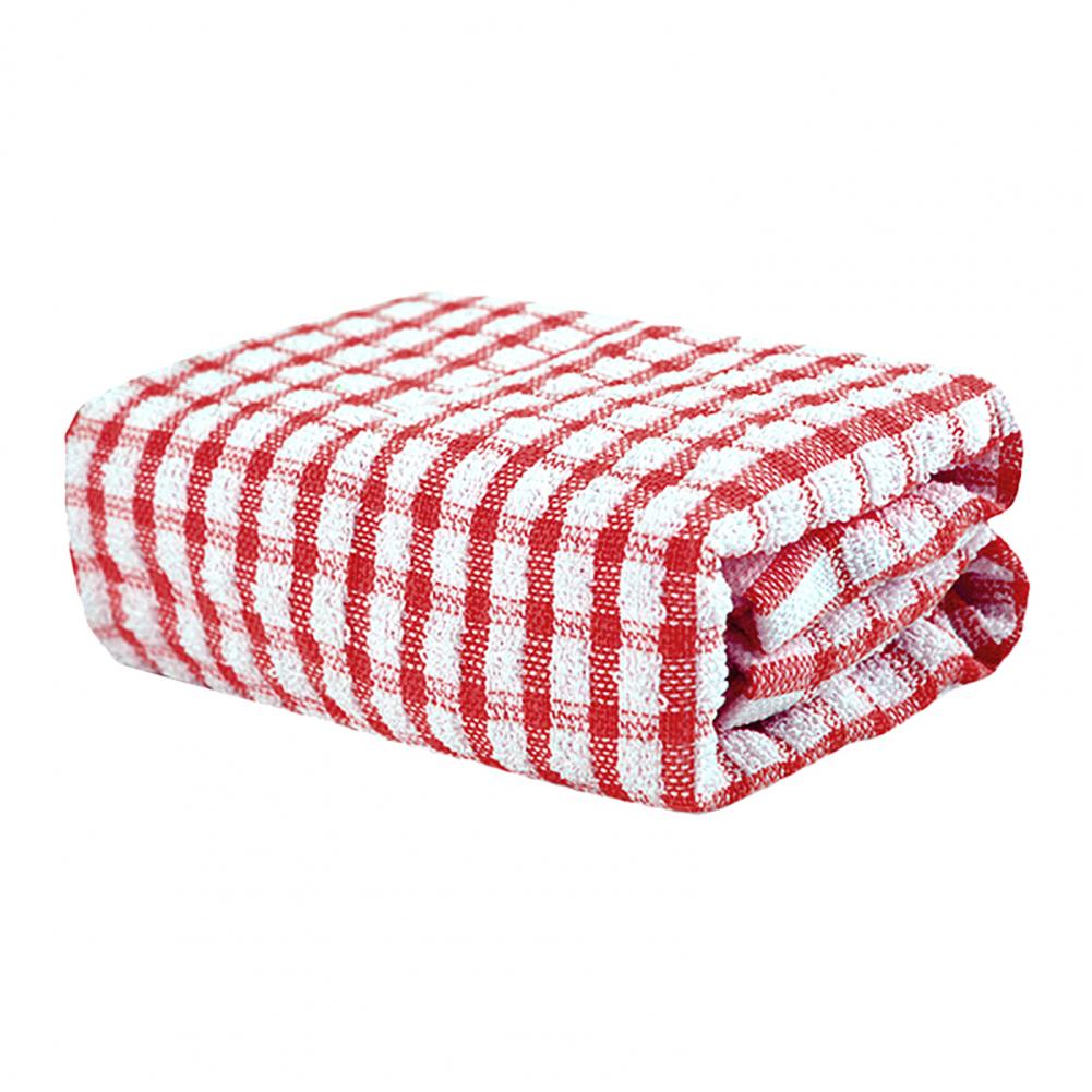 Kitchen Towels 6 Pack Plaid Print Cotton Towels Non-scratch Dishcloths for Home Restaurant Hotel Highly Absorbent Quick-drying