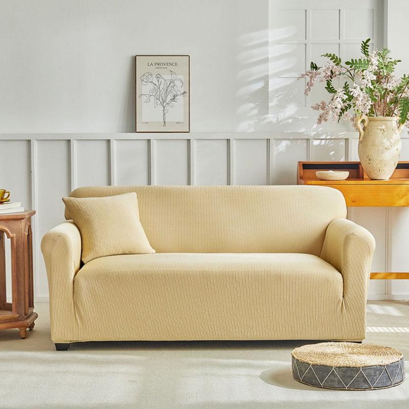 Thick Anti Slip Solid Sofa Cover Elastic All Cover Couch Slipcover for Four Seasons Soft Removable Dust Cover for Living Room
