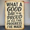 Metal Wall Art Vintage Sign, Self Love Inspirational Quote for Bar Home Decor