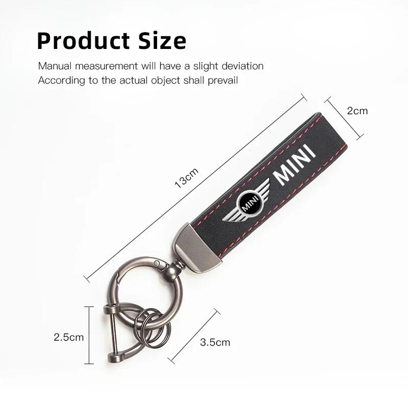 -Suede Car Styling Keychain Keyring Metal Key Chain Pendant For BMW MINI WORKS One Cooper JCW Countryman R58 R57 R56 R55 F55 F56 mkhr65