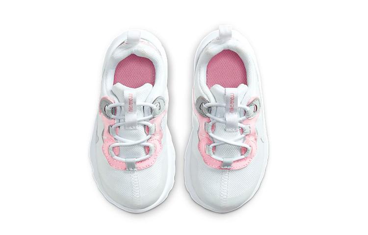 Nike React Element 55 Low top Running Shoes Gray Pink Infant And Toddler CK4083-102