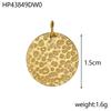 CARLIDANA Gold Plated Jewelry Laser Engraved Logo Tags Pendant Jewellery Oval Stainless Steel DIY Name Round Coin Disc Charm
