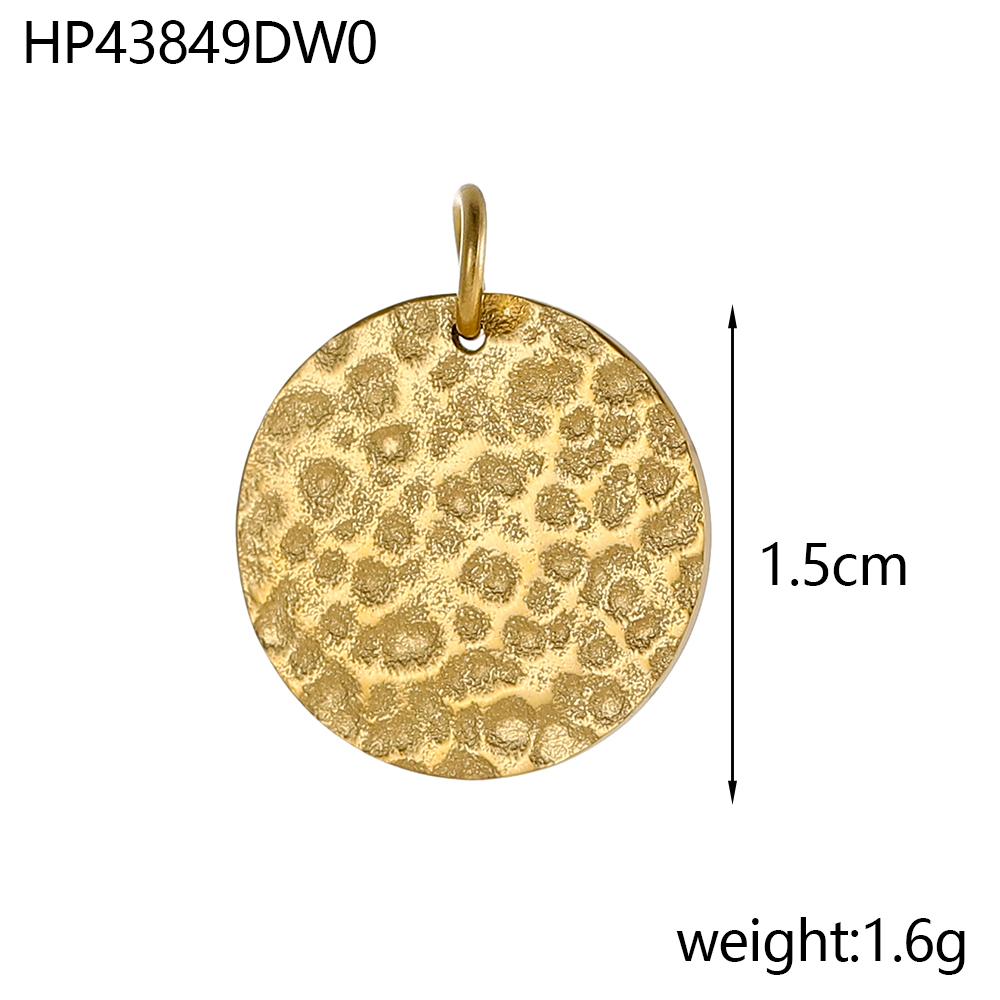 CARLIDANA Gold Plated Jewelry Laser Engraved Logo Tags Pendant Jewellery Oval Stainless Steel DIY Name Round Coin Disc Charm