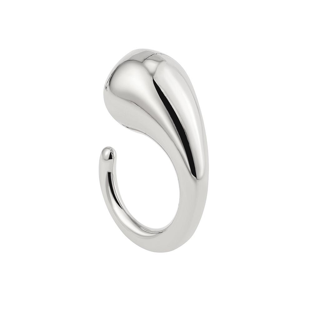 18K exaggerated ring, water drop knot, open ring, knotted irregular geometric decorative ring, index finger ring.