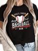 Crazy Proud Loud Baseball Mom Heart T-shirt