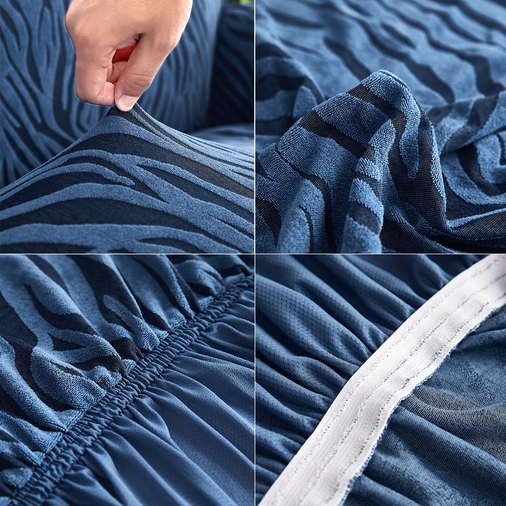 Premium 1pc Stretchy Sea Wave Sofa Slipcover - Non-Slip Four Seasons Universal Furniture Protector with Couch Cover Function for Bedroom