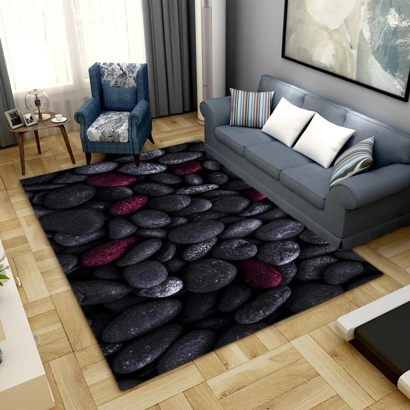 3D Cobblestone Pattern Carpet Bedroom Rug Alfombra Kids Area Rugs for Home Living Room Bedroom Decoration