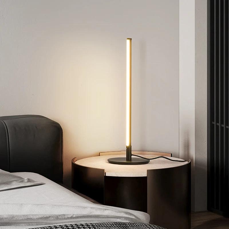 Modern LED Simple Minimalist Table lamp Bedroom Bedside Desk lights Hotel lamps Homestay Night Light home lighting