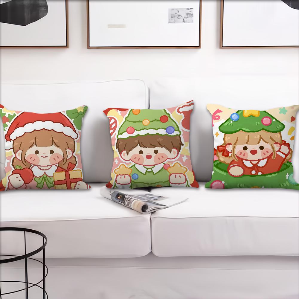 Christmas Cute Couple cushion cover Pillow Cover Decoration Room Home Sofa living Office Car Nordic Simplicity