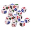 10pcs 16mm Acrylic Poker Gaming Card Game Dices Friends Party Board Game Dice