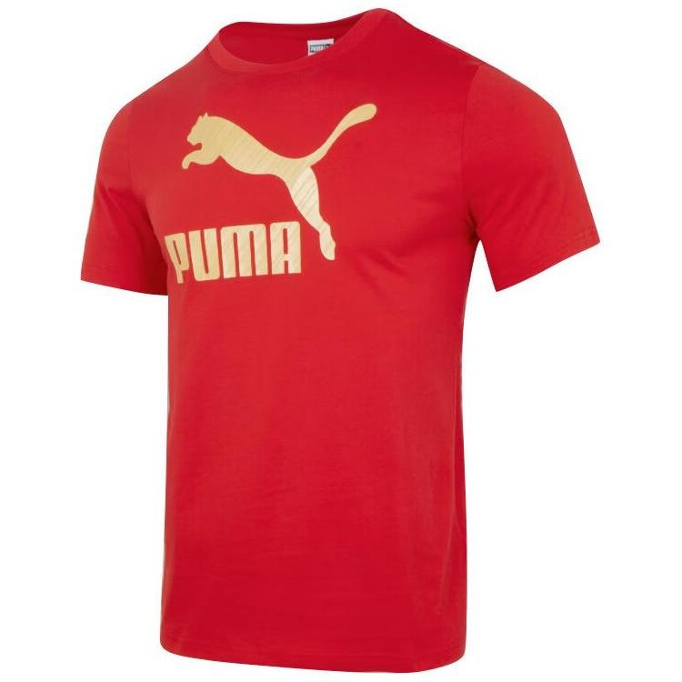 PUMA Classics GS Shortsleeve Tee Red Gold Men s 625824-11 L