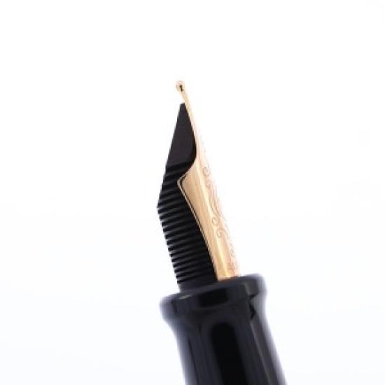 Used Aurora 88 Nebulosa Fountain Pen | Limited Edition | Broad Nib (B) | Italian Luxury Writing Instrument | Purple Resin with Sterling Silver Trim