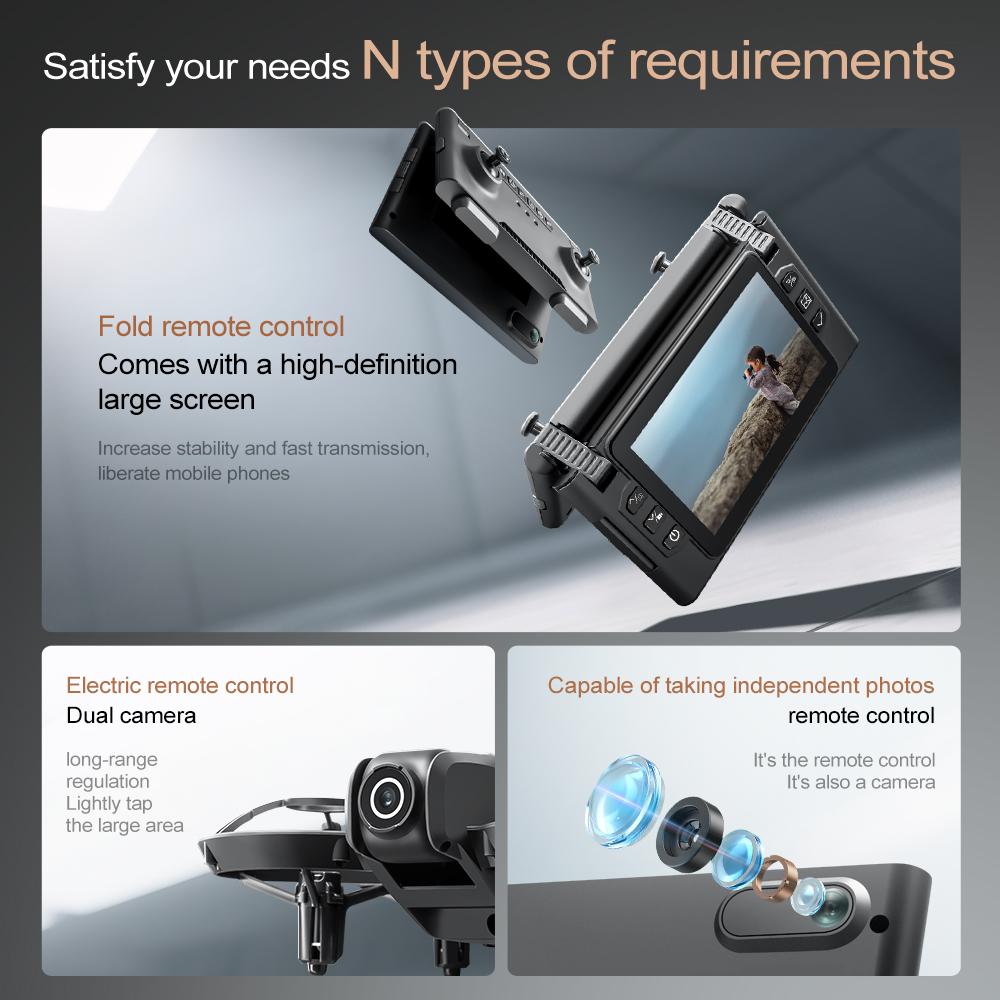 2025 New M88 Foldable Screen Mini Drone Compact size, easy to carry 360-degree obstacle avoidance Low voltage alert Headless mod