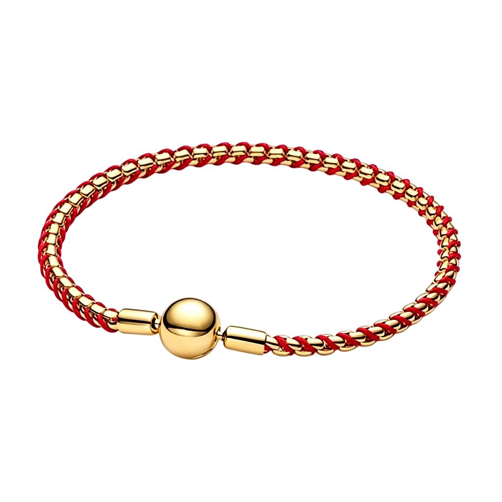 Neues 925er Silberfarbenes Seil-Kastenketten-Armband geeignet für Damen Sommer Charm-Anhänger DIY Modeschmuck